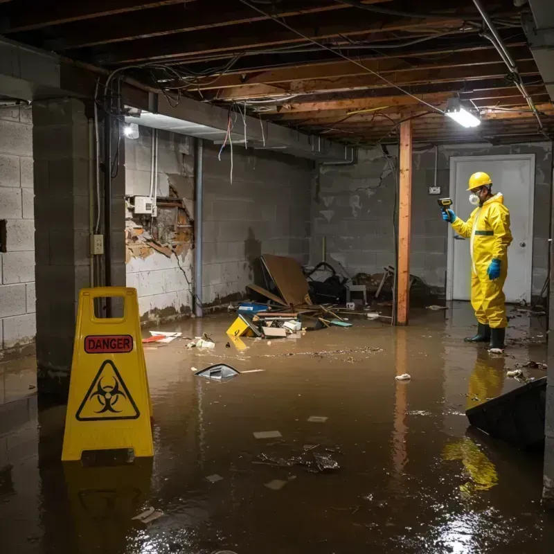 Flooded Basement Electrical Hazard in Culpeper County, VA Property